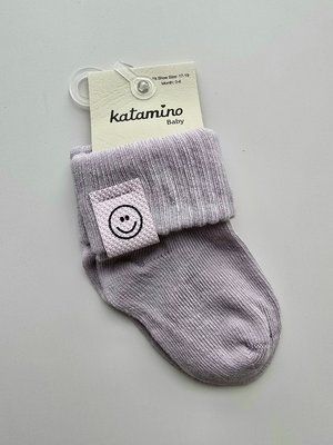 Бавовняні шкарпетки Смайл Katamino 6-12 місяців (лілові) 46248 фото