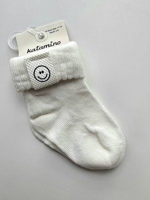 Бавовняні шкарпетки Смайл Katamino 6-12 місяців (білі) 46248 фото