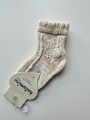 Хлопковые носки Ажурные Katamino 6-12 месяцев (бежевые) 63008 фото