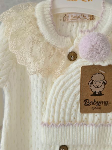 Набір для дівчинки BabyMy 4097 2в1 молочний (6-9 міс) 00032 фото
