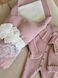 Плед в'язаний на утеплювачі з мереживом BabyMy 4144 пудра 4144 фото 4
