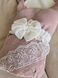 Плед в'язаний на утеплювачі з мереживом BabyMy 4144 пудра 4144 фото 3