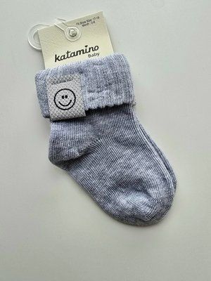 Бавовняні шкарпетки Смайл Katamino 6-12 місяців (сіро-сині) 46248 фото