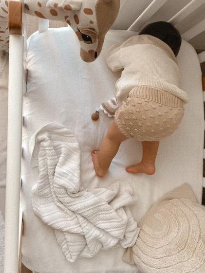 Плед бавовняний в'язаний My Baby 00205 айворі 75х90 см 00205 фото