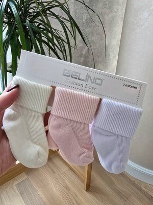 Шкарпетки для дівчкинки Belino 0-6 місяців (3 шт) 00073 фото