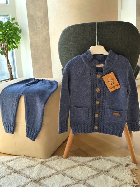Вязаный костюм для мальчика BabyMy 4062 синий (2 года) 4062 фото