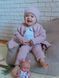 В'язаний костюм 4-ка для дівчинки BabyMy 4127 Пудра (68-74 см) 4127 фото 1